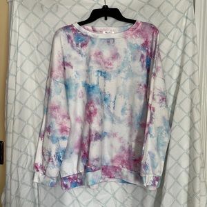 Tie dye pullover sweatshirt